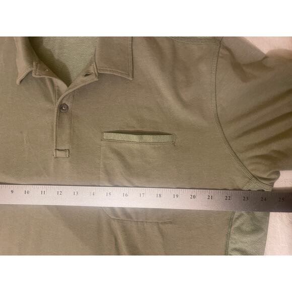 Eddie Bauer Mens XL FreeDry Polo Shirt Pocket Short Sleeve Mesh Back Green - Picture 4 of 9